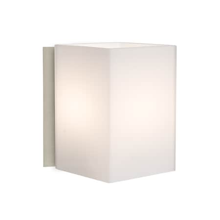 Besa Lighting Tito Mini Sconce, Opal Matte, Satin Nickel Finish, 1x5W LED 1SW-TITO07-LED-SN